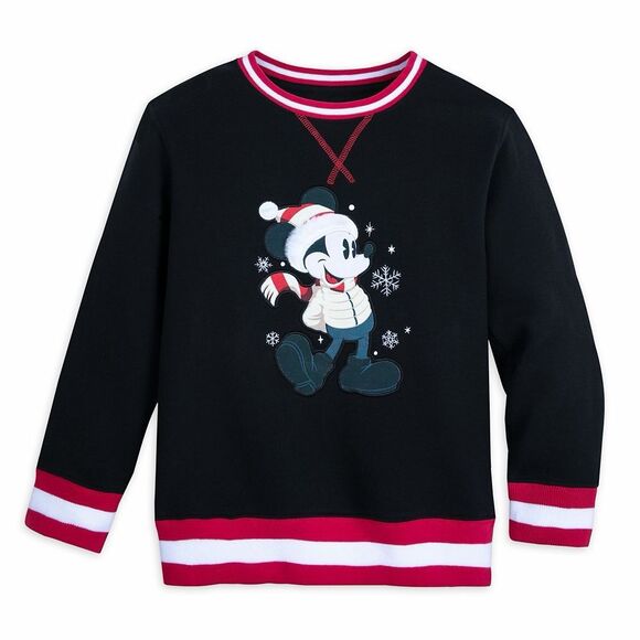Mickey Mouse Holiday Sweatshirt Disney Parks KIDS Size 4 Christmas Preowned - Picture 5 of 5